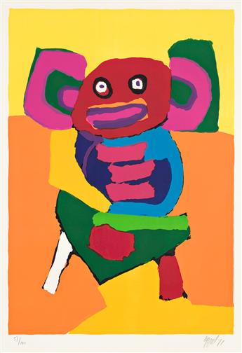 KAREL APPEL Two color lithographs.